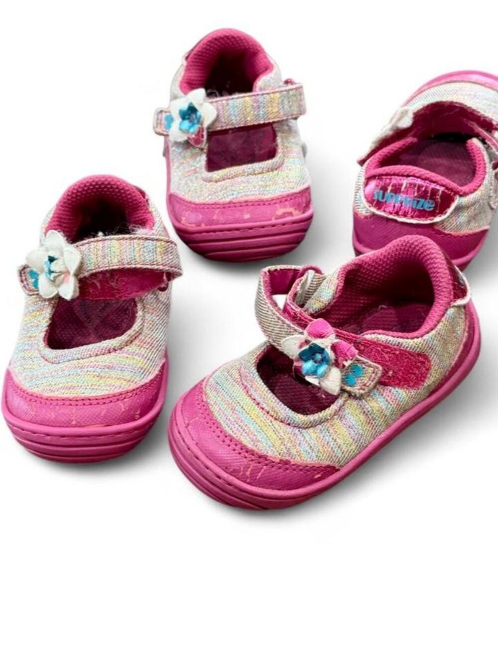 Pink & Multi Baby Girl Mary Jane Shoes